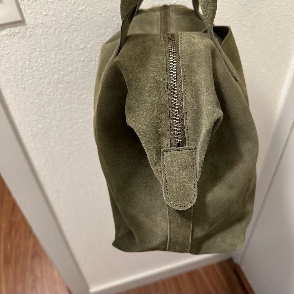 M.I.L.A. Ria Olive Green Suede Duffel Bag - Picture 8 of 16